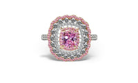 New Fashion Pink CZ Ring In Plated White Gold with TOP Crystal, 8 - sparklingselections