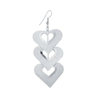 New Beautiful Heart Shape Dangle Long Earrings - sparklingselections