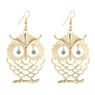 New Beautiful Owl With Shining Dangle Long Earrings