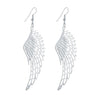 Stylish Big Wing Dangle Silver Long Women Earrings