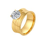 New Fashion Gold Plated Stainless Steel Ring