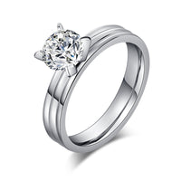 New Stainless Steel With CZ Personalized Fashion Ring