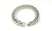 Silver Color Stainless Steel Bracelet & Bangle For Male - sparklingselections