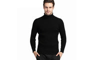 Double Collar Turtleneck Thick Warm Cashmere Sweater For Men - sparklingselections