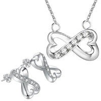 New Infinity Hear Design Bridal Jewelry Set - sparklingselections