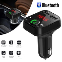 Wireless Bluetooth FM Transmitter MP3 Player USB Charger 2.1A High Speed USB2.0 Hand Free Calling - sparklingselections