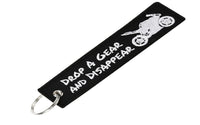 Drop A Gear And Disappear Quote Motorcycle Key Chain - sparklingselections