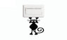 Cat/Kitten Hanging From Light Vinyl Switch Sticker