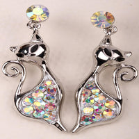 Cat Dangle Earrings Jewelry Halloween Gifts for Women - sparklingselections