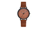 Print Leather Strap Quartz Wrist Watch