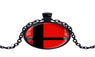 Super Smash Bros Ball red and Black Round Pendant Necklace