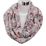 Stylish Birds Print Round O Ring Shape Scarf Neck Soft Voile Scarves