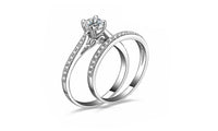 Beautiful Crystal Silver Color Charm Rings For Women - sparklingselections