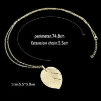 Hot Selling Necklaces - Gold Color Chain Leaf Design Pendant Necklace for Women Jewelry - sparklingselections