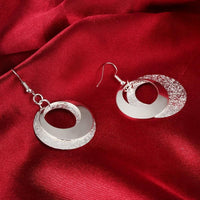 New Stylish Silver Plated Round Pendant Jewelry Set - sparklingselections