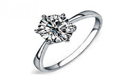 Awesome Silver Plated Clear Cubic Zirconia Wedding Ring for Women (6) - sparklingselections