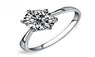 Super Awesome Silver Plated Clear Cubic Zirconia Wedding Ring for Women(size-6)