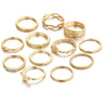 HIgh Quality 12Pcs/Set Gold Color Knuckle Rings For Women Vintage Midi Finger Ring Sets