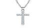 Unsex Silver Color Cross Necklace