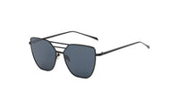 New Designing Three Bridges Metal Sunglasses For Women Black, Blue Round Cat Eye Shape Glasses - sparklingselections