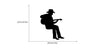 Cowboy Playing Guitar Silhouette Light Switch Sticker