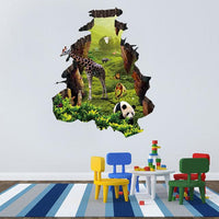 Animals Monkey Giraffe Jungle Wall Decal Stickers For Kids - sparklingselections