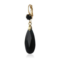 New Black Crystal Stone Water Drop Earrings - sparklingselections
