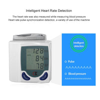 Digital LCD Wrist Cuff Arm Heart Beat Rate Blood Pressure Monitors - sparklingselections