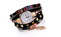 Fashionable Leaf Fabric Ladies Watch - sparklingselections