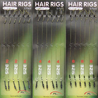 Easy Catch 18pcs Carp Fishing Hair Rigs Braided Thread Hooks Swivel - sparklingselections