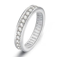 Women's Square Zircon Eternity Ring for Wedding - sparklingselections