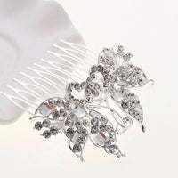 New Crystal Rhinestone Flower Hair Piece For Bride - sparklingselections