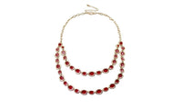 Womens Simple Red Hand Cut  Multilayer Short Necklace - sparklingselections