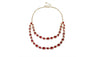Womens Simple Red Hand Cut  Multilayer Short Necklace