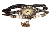 Womens Rivet Leather Bracelet wristwatch - sparklingselections