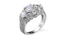 Silver Plated Transparent Zircon Wedding Ring