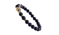 Black Natural Lava Stone Stylish Bracelet For - sparklingselections