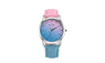 Casual Women's Retro Rainbow Design Leather Quartz Wrist Watch
