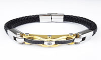 Men Leather Titanium Steel Bracelets - sparklingselections