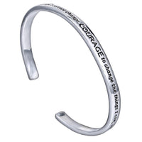 Women's Simple Open cuff Engraved Love Bracelets - sparklingselections