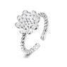New Fashion Silver plated Flower Design Finger Ring