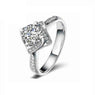 New Fashion Square Shape Flower Rose Design Wedding  Ring