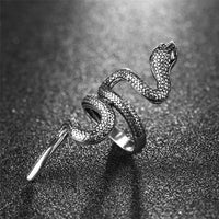 Men's Snake Pattern Design Long Rings - sparklingselections