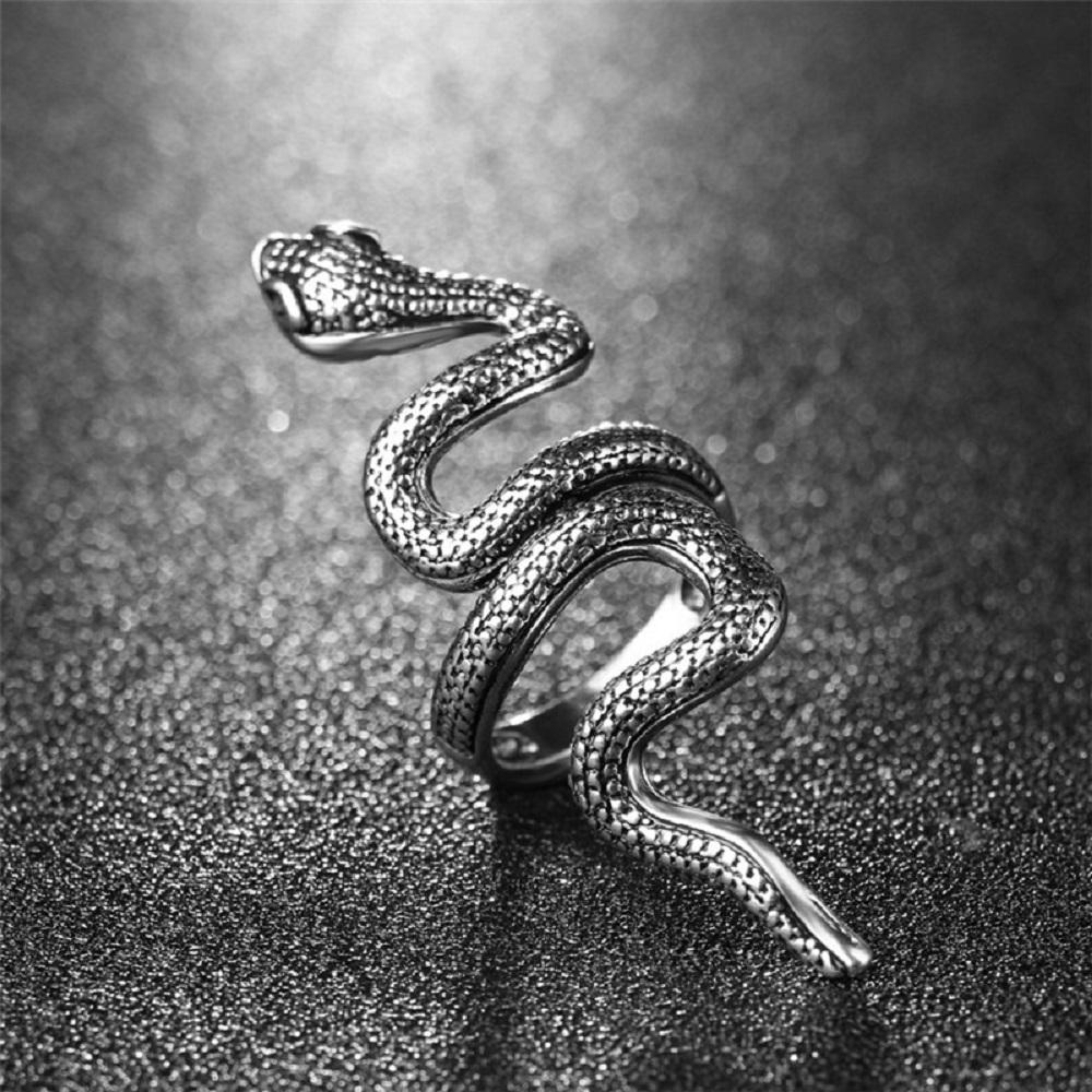 Men's Snake Pattern Design Long Rings – Sparklingselections