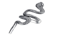 Men's Snake Pattern Design Long Rings - sparklingselections