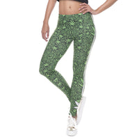 Weeds White Stripes Printing Fitness legging - sparklingselections