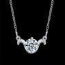 Women's Silver Plated Aries Pendant Necklace Fashion Geometric Cubic Zirconia Necklace Jewelry