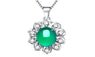 Women's Green Chalcedony Pendant Necklace