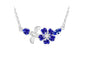 Austria Crystal Rhinestones Flower Bee Pendant Necklace