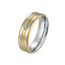 New Stylish Golden Stripes Steel Finger Ring